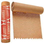 Honeycomb Packing Paper Roll with 30 Fragile Stickers – Eco-Friendly Honeycomb Packing Material for Moving, Shipping & Wrapping