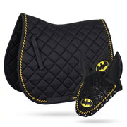 GMKbuy Horse Saddle Pad & Ear Bonnet Set – Handmade English Saddle Pad for Horse Riding – All Purpose Equestrian Jumping Pad, Adult Horse Tack