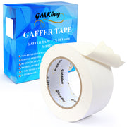 GMKbuy 2 in x 10 Yd White Gaffers Tape – Heavy Duty, Non-Reflective, Easy to Tear, Waterproof Matte Gaffer Stage Tape – Gaff Cloth Tape for Photography, Filming Backdrop & Production