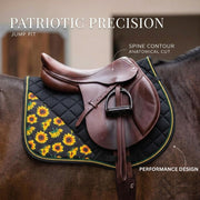 GMKbuy Horse Saddle Pad & Ear Bonnet Set – Handmade English Saddle Pad for Horse Riding – All Purpose Equestrian Jumping Pad, Adult Horse Tack