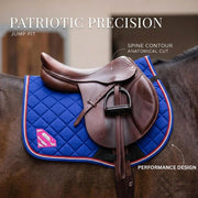 GMKbuy Horse Saddle Pad & Ear Bonnet Set – Handmade English Saddle Pad for Horse Riding – All Purpose Equestrian Jumping Pad, Adult Horse Tack