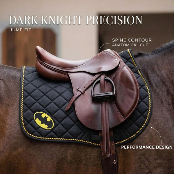 GMKbuy Horse Saddle Pad & Ear Bonnet Set – Handmade English Saddle Pad for Horse Riding – All Purpose Equestrian Jumping Pad, Adult Horse Tack
