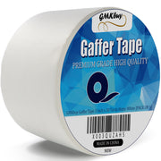 GMKbuy 3 in x 30 Yd White Gaffers Tape – Heavy Duty, Non-Reflective, Easy to Tear, Waterproof Matte Gaffer Stage Tape – Gaff Cloth Tape for Photography, Filming Backdrop & Production