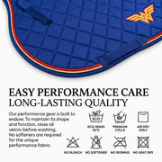 GMKbuy Horse Saddle Pad & Ear Bonnet Set – Handmade English Saddle Pad for Horse Riding – All Purpose Equestrian Jumping Pad, Adult Horse Tack