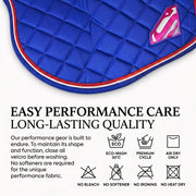 GMKbuy Horse Saddle Pad & Ear Bonnet Set – Handmade English Saddle Pad for Horse Riding – All Purpose Equestrian Jumping Pad, Adult Horse Tack
