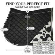 GMKbuy Horse Saddle Pad & Ear Bonnet Set – Handmade English Saddle Pad for Horse Riding – All Purpose Equestrian Jumping Pad, Adult Horse Tack