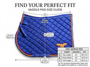 GMKbuy Horse Saddle Pad & Ear Bonnet Set – Handmade English Saddle Pad for Horse Riding – All Purpose Equestrian Jumping Pad, Adult Horse Tack