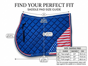 GMKbuy Horse Saddle Pad & Ear Bonnet Set – Handmade English Saddle Pad for Horse Riding – All Purpose Equestrian Jumping Pad, Adult Horse Tack
