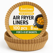 Round Air Fryer Liners Disposable Paper, Ninja Airfryer Paper Parchment Liners – Water & Oil Proof Air Fryer Paper Liners in different sizes