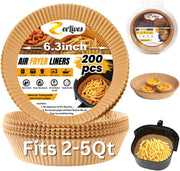 Round Air Fryer Liners Disposable Paper, Ninja Airfryer Paper Parchment Liners – Water & Oil Proof Air Fryer Paper Liners in different sizes