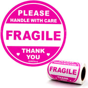 GMKbuy Fragile Stickers for Shipping & Moving – Easy Tear, Permanent Adhesive, Handle with Care Labels