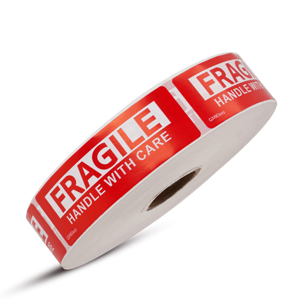 GMKbuy Fragile Stickers for Shipping & Moving – Easy Tear, Permanent Adhesive, Handle with Care Labels