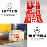 GMKbuy Fragile Stickers for Shipping & Moving – Easy Tear, Permanent Adhesive, Handle with Care Labels