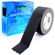 GMKbuy 2 in x 30 Yd Black Gaffers Tape – Heavy Duty, Non-Reflective, Easy to Tear, Waterproof Matte Gaffer Stage Tape – Gaff Cloth Tape for Photography, Filming Backdrop & Production