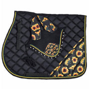 GMKbuy Horse Saddle Pad & Ear Bonnet Set – Handmade English Saddle Pad for Horse Riding – All Purpose Equestrian Jumping Pad, Adult Horse Tack