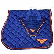 GMKbuy Horse Saddle Pad & Ear Bonnet Set – Handmade English Saddle Pad for Horse Riding – All Purpose Equestrian Jumping Pad, Adult Horse Tack