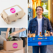 GMKbuy Fragile Stickers for Shipping & Moving – Easy Tear, Permanent Adhesive, Handle with Care Labels