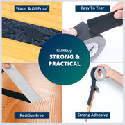GMKbuy 2 in x 30 Yd Black Gaffers Tape – Heavy Duty, Non-Reflective, Easy to Tear, Waterproof Matte Gaffer Stage Tape – Gaff Cloth Tape for Photography, Filming Backdrop & Production