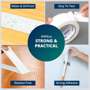 GMKbuy 2 in x 30 Yd White Gaffers Tape – Heavy Duty, Non-Reflective, Easy to Tear, Waterproof Matte Gaffer Stage Tape – Gaff Cloth Tape for Photography, Filming Backdrop & Production