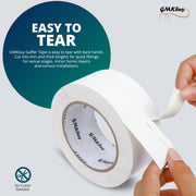 GMKbuy 2 in x 30 Yd White Gaffers Tape – Heavy Duty, Non-Reflective, Easy to Tear, Waterproof Matte Gaffer Stage Tape – Gaff Cloth Tape for Photography, Filming Backdrop & Production