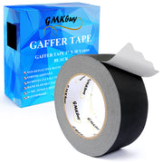 GMKbuy 2 in x 30 Yd Black Gaffers Tape – Heavy Duty, Non-Reflective, Easy to Tear, Waterproof Matte Gaffer Stage Tape – Gaff Cloth Tape for Photography, Filming Backdrop & Production