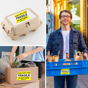 GMKbuy Fragile Stickers for Shipping & Moving – Easy Tear, Permanent Adhesive, Handle with Care Labels