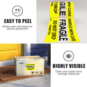 GMKbuy Fragile Stickers for Shipping & Moving – Easy Tear, Permanent Adhesive, Handle with Care Labels